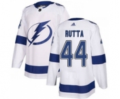 Men's Lightning #44 Jan Rutta White Road Authentic Stitched Hockey Jersey