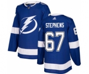 Men's Lightning #67 Mitchell Stephens Blue Home Authentic Stitched Hockey Jersey