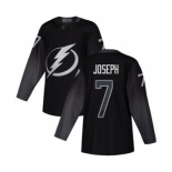 Men's Lightning #7 Mathieu Joseph Black Alternate Authentic Stitched Hockey Jersey