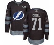 Men's Lightning #71 Anthony Cirelli Black 1917-2017 100th Anniversary Stitched Hockey Jersey