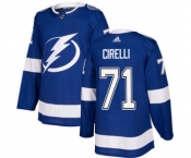 Men's Lightning #71 Anthony Cirelli Blue Home Authentic Stitched Hockey Jersey