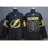 Men's Lightning #86 Nikita Kucherov Black Gold Authentic Stitched Hockey Jersey