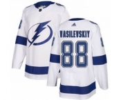 Men's Lightning #88 Andrei Vasilevskiy White Road Authentic Stitched Hockey Jersey