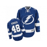 Men's Reebok Tampa Bay Lightning #48 Brett Howden Authentic Royal Blue Home NHL Jersey