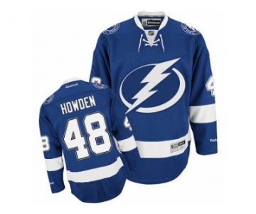 Men's Reebok Tampa Bay Lightning #48 Brett Howden Authentic Royal Blue Home NHL Jersey