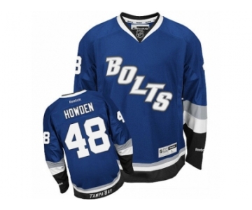 Men's Reebok Tampa Bay Lightning #48 Brett Howden Authentic Royal Blue Third NHL Jersey