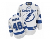 Men's Reebok Tampa Bay Lightning #48 Brett Howden Authentic White Away NHL Jersey