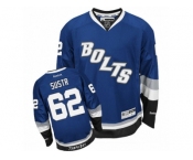 Men's Reebok Tampa Bay Lightning #62 Andrej Sustr Authentic Royal Blue Third NHL Jersey