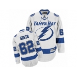 Men's Reebok Tampa Bay Lightning #62 Andrej Sustr Authentic White Away NHL Jersey