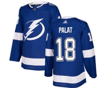 Men's Tampa Bay Lightning #18 Ondrej Palat Blue Home Stitched Hockey Jersey