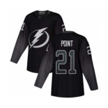 Men's Tampa Bay Lightning #21 Brayden Point Black Alternate Stitched Hockey Jersey