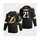 Men's Tampa Bay Lightning #21 Brayden Point Black Golden Edition Limited Stitched Hockey Jersey