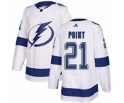 Men's Tampa Bay Lightning #21 Brayden Point White Road Stitched Hockey Jersey