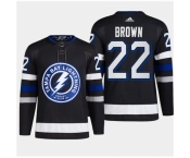 Men's Tampa Bay Lightning #22 Logan Brown Black 2024 Stadium Series Stitched Jersey