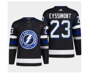 Men's Tampa Bay Lightning #23 Michael Eyssimont Black 2024 Stadium Series Stitched Jersey