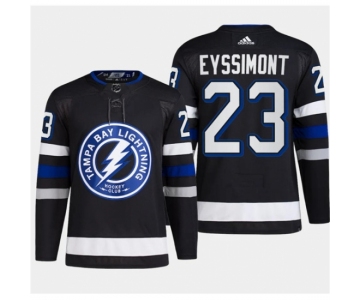 Men's Tampa Bay Lightning #23 Michael Eyssimont Black 2024 Stadium Series Stitched Jersey