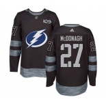 Men's Tampa Bay Lightning #27 Ryan McDonagh Black 1917-2017 100th Anniversary Stitched Hockey Jersey