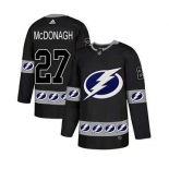 Men's Tampa Bay Lightning #27 Ryan McDonagh Black Team Logo Fashion Stitched Hockey Jersey