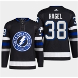 Men's Tampa Bay Lightning #38 Brandon Hagel Black 2024 Stadium Series Stitched Jersey