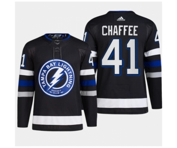 Men's Tampa Bay Lightning #41 Mitchell Chaffee Black 2024 Stadium Series Stitched Jersey