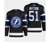 Men's Tampa Bay Lightning #51 Austin Watson Black 2024 Stadium Series Stitched Jersey