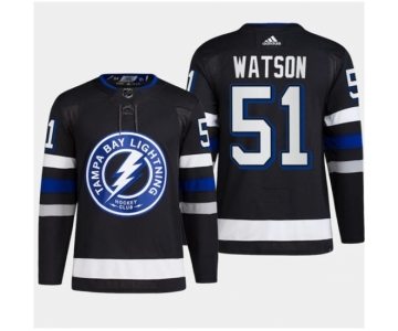 Men's Tampa Bay Lightning #51 Austin Watson Black 2024 Stadium Series Stitched Jersey