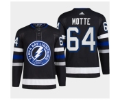 Men's Tampa Bay Lightning #64 Tyler Motte Black 2024 Stadium Series Stitched Jersey