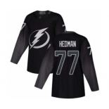 Men's Tampa Bay Lightning #77 Victor Hedman Black Alternate Stitched Hockey Jersey