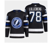 Men's Tampa Bay Lightning #78 Emil Martinsen Lilleberg Black 2024 Stadium Series Stitched Jersey