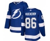 Men's Tampa Bay Lightning #86 Nikita Kucherov Blue Home Stitched Hockey Jersey