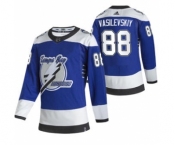 Men's Tampa Bay Lightning #88 Andrei Vasilevskiy Blue 2020-21 Reverse Retro Alternate Hockey Jersey