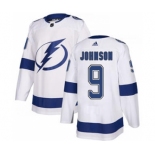 Men's Tampa Bay Lightning #9 Tyler Johnson White Road Stitched Hockey Jersey