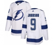 Men's Tampa Bay Lightning #9 Tyler Johnson White Road Stitched Hockey Jersey