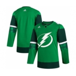 Men's Tampa Bay Lightning Blank 2020 St. Patrick's Day Stitched Hockey Jersey Green