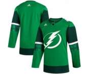 Men's Tampa Bay Lightning Blank 2020 St. Patrick's Day Stitched Hockey Jersey Green