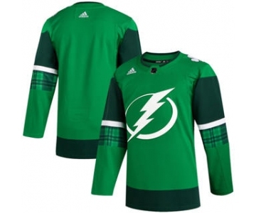 Men's Tampa Bay Lightning Blank 2020 St. Patrick's Day Stitched Hockey Jersey Green