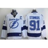 NHL Tampa Bay Lightning #91 Steven Stamkos White New Road Stitched jerseys