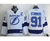 NHL Tampa Bay Lightning #91 Steven Stamkos White New Road Stitched jerseys