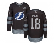 Tampa Bay Lightning #18 Ondrej Palat Black 1917-2017 100th Anniversary Stitched NHL Jersey