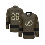 Tampa Bay Lightning #26 Martin St. Louis Green Salute to Service Stitched NHL Jersey