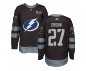 Tampa Bay Lightning #27 Jonathan Drouin Black 1917-2017 100th Anniversary Stitched NHL Jersey