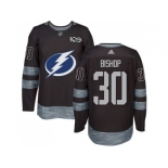 Tampa Bay Lightning #30 Ben Bishop Black 1917-2017 100th Anniversary Stitched NHL Jersey