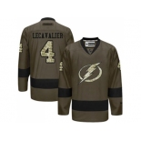 Tampa Bay Lightning #4 Vincent Lecavalier Green Salute to Service Stitched NHL Jersey