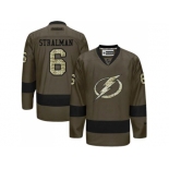 Tampa Bay Lightning #6 Anton Stralman Green Salute to Service Stitched NHL Jersey