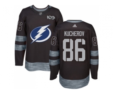 Tampa Bay Lightning #86 Nikita Kucherov Black 1917-2017 100th Anniversary Stitched NHL Jersey