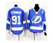 Youth Tampa Bay Lightning #91 Steven Stamkos Royal Blue Stitched NHL Jersey