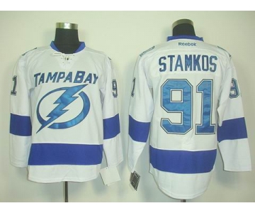 nhl jersey tampa bay lightning #91 stamkos white