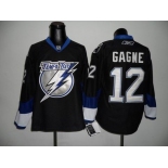 nhl jerseys tampa bay lightning #12 gagne black