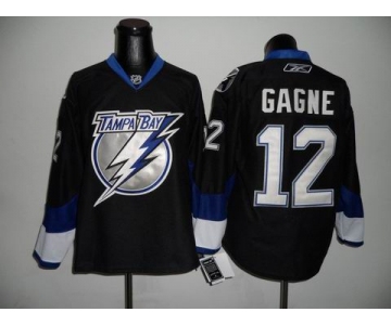 nhl jerseys tampa bay lightning #12 gagne black