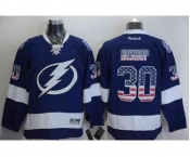 nhl jerseys tampa bay lightning #30 bishop blue[national flag version]